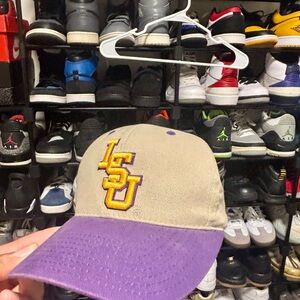 Vintage LSU Embroidered Cap with Purple Brim